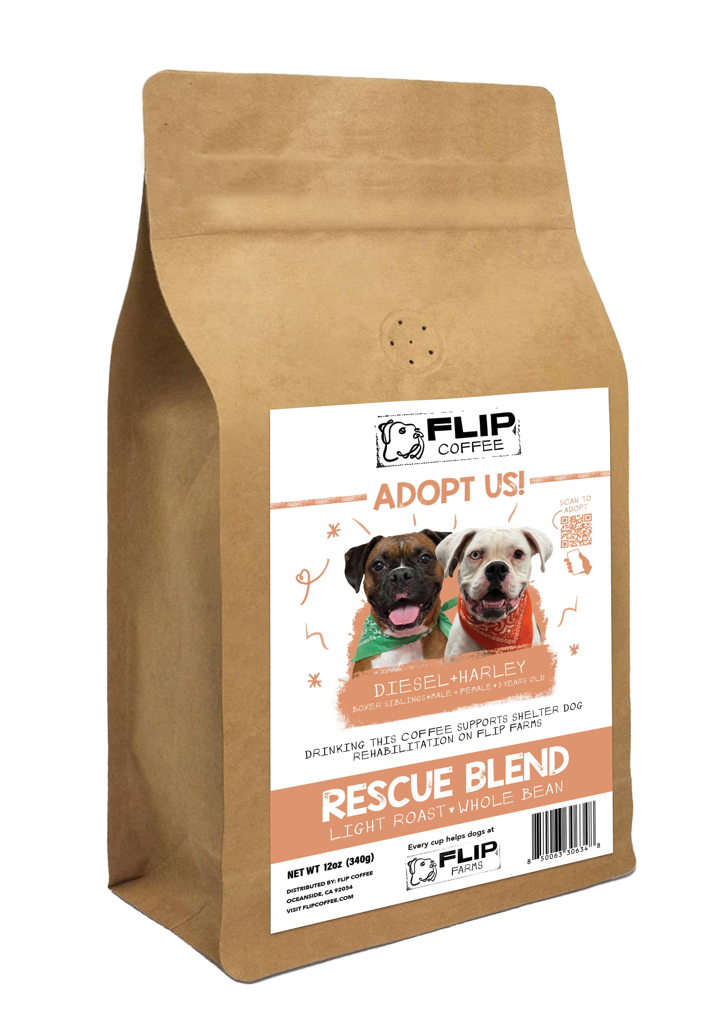 Rescue Blend Light Roast 12 oz Coffee Bag