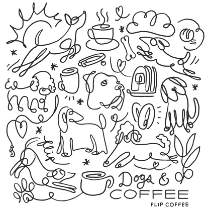 DOGS &amp; COFFEE- Unisex t-shirt / Solid Light