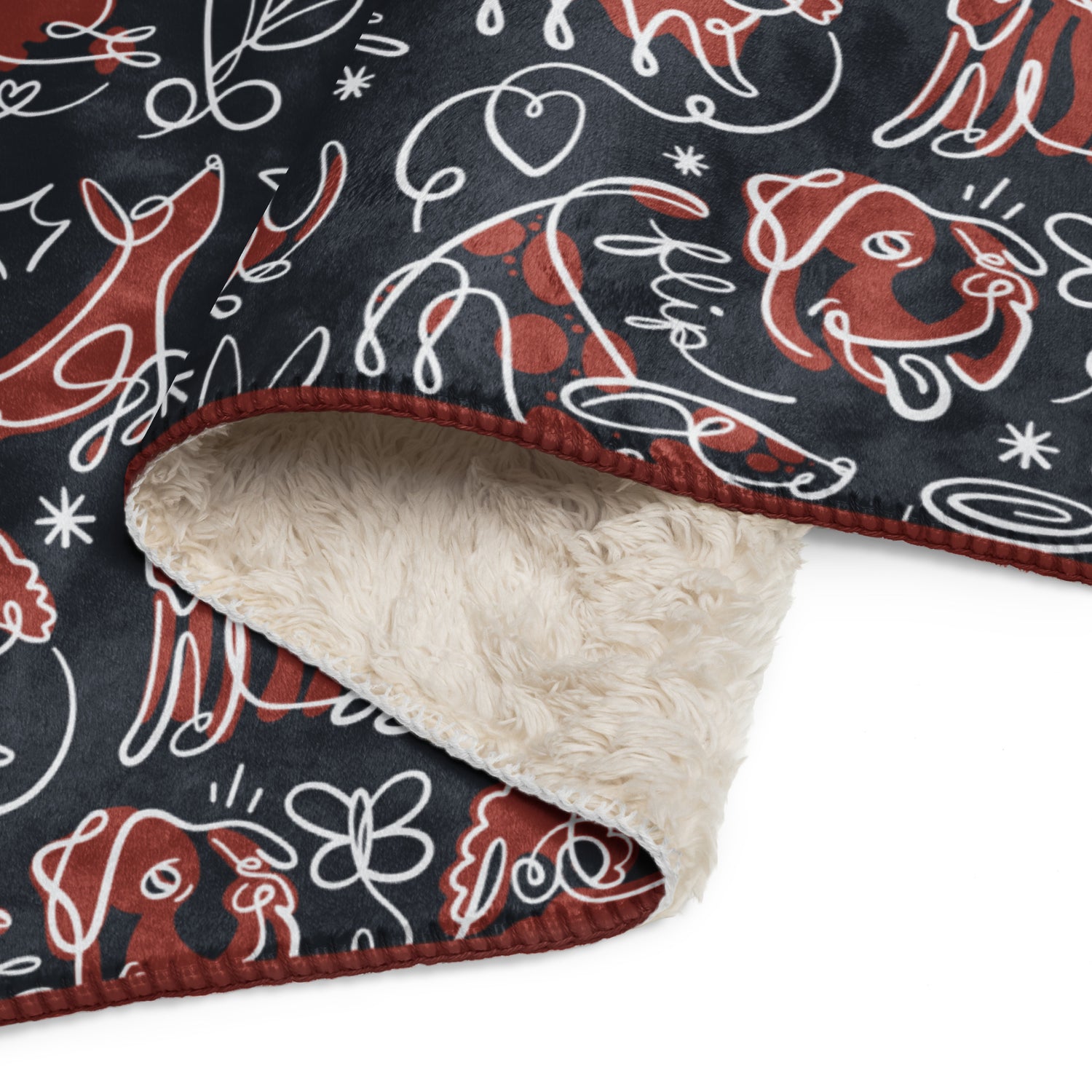 Flip Coffee Sherpa Blanket Brown & Black