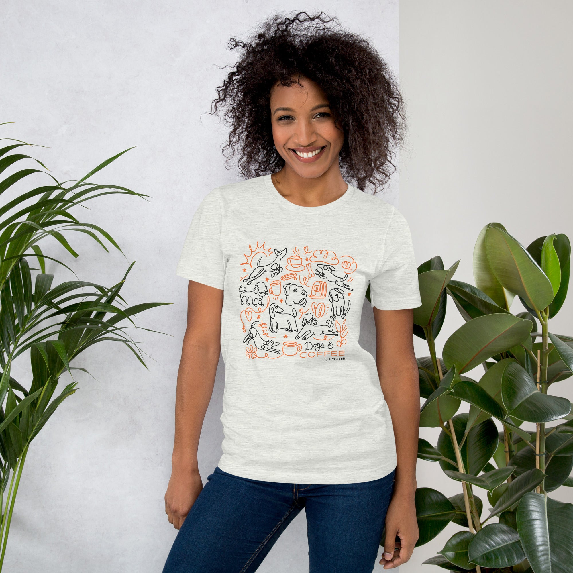DOGS & COFFEE - Unisex t-shirt / Light