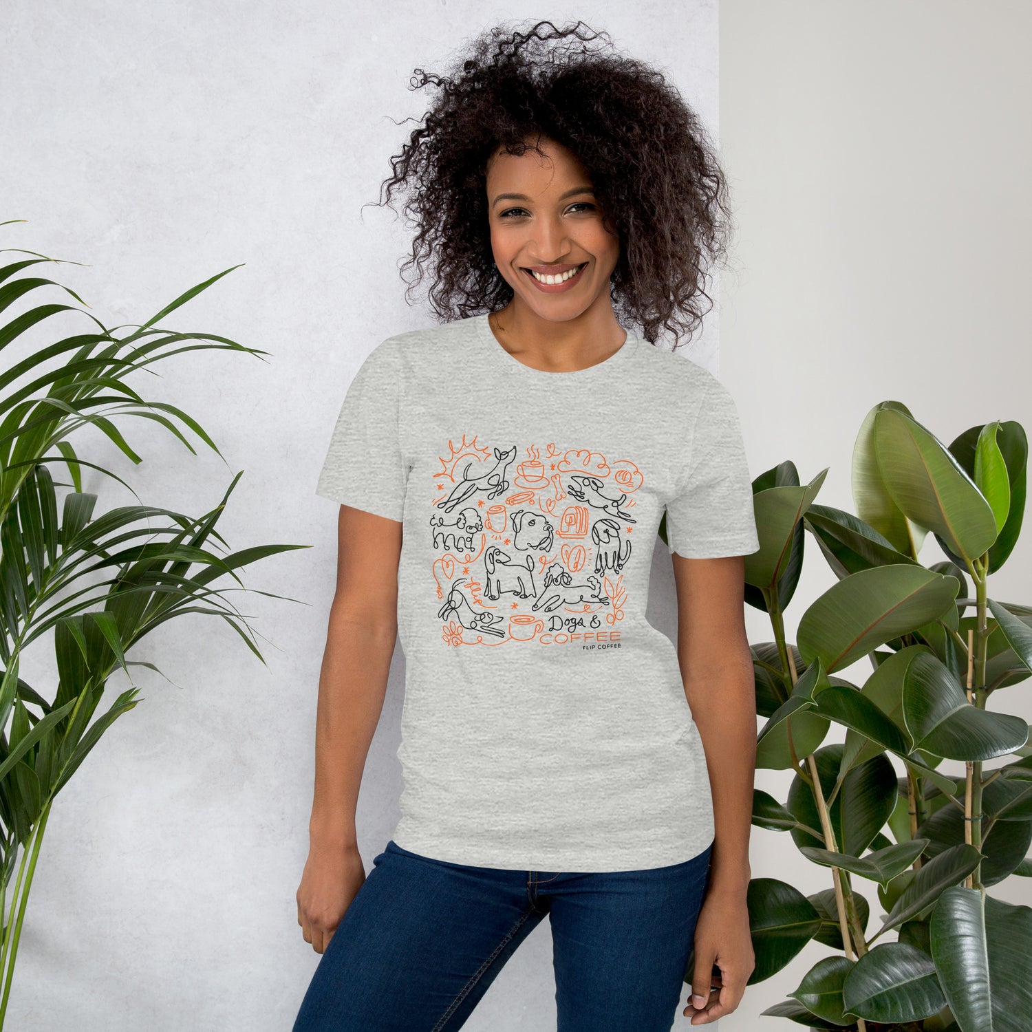 DOGS & COFFEE - Unisex t-shirt / Light