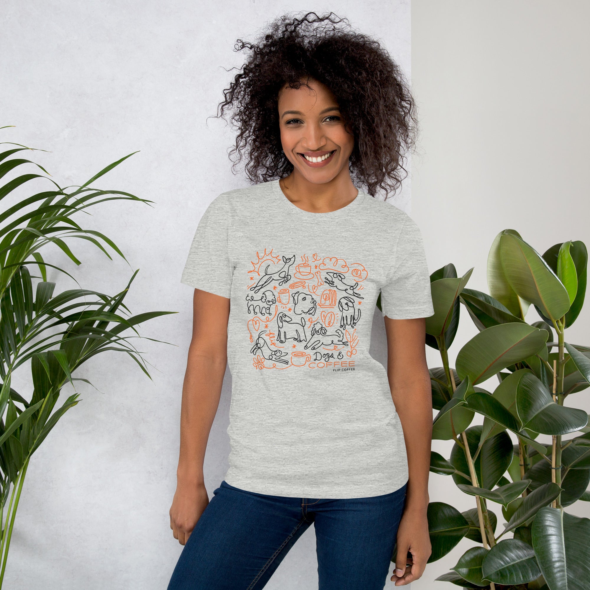 DOGS & COFFEE - Unisex t-shirt / Light