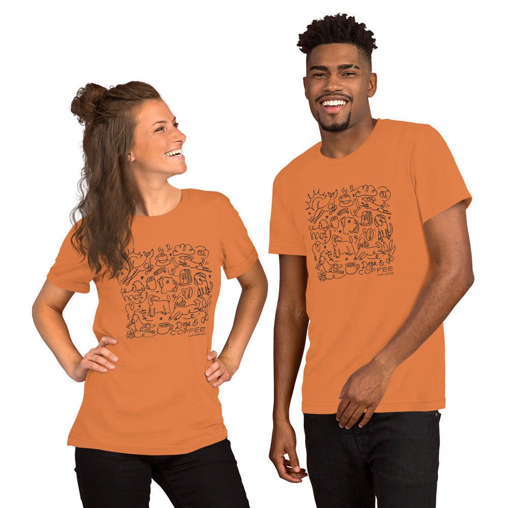 DOGS & COFFEE- Unisex t-shirt / Solid Light