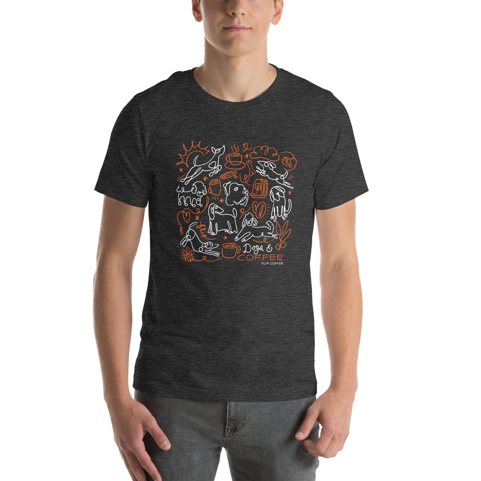 DOGS & COFFEE - Unisex t-shirt / Solid Light