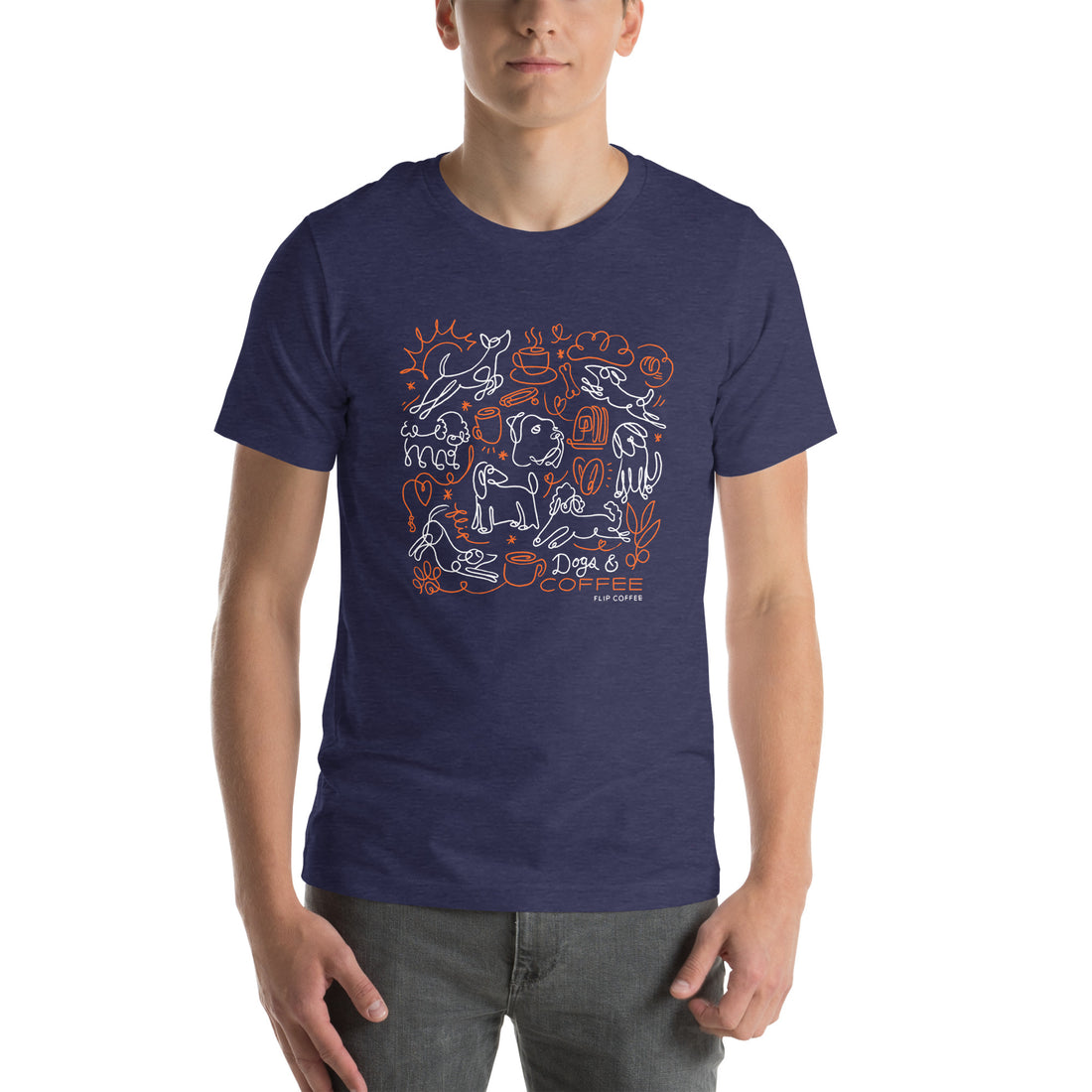 DOGS &amp; COFFEE - Unisex t-shirt / Solid Light