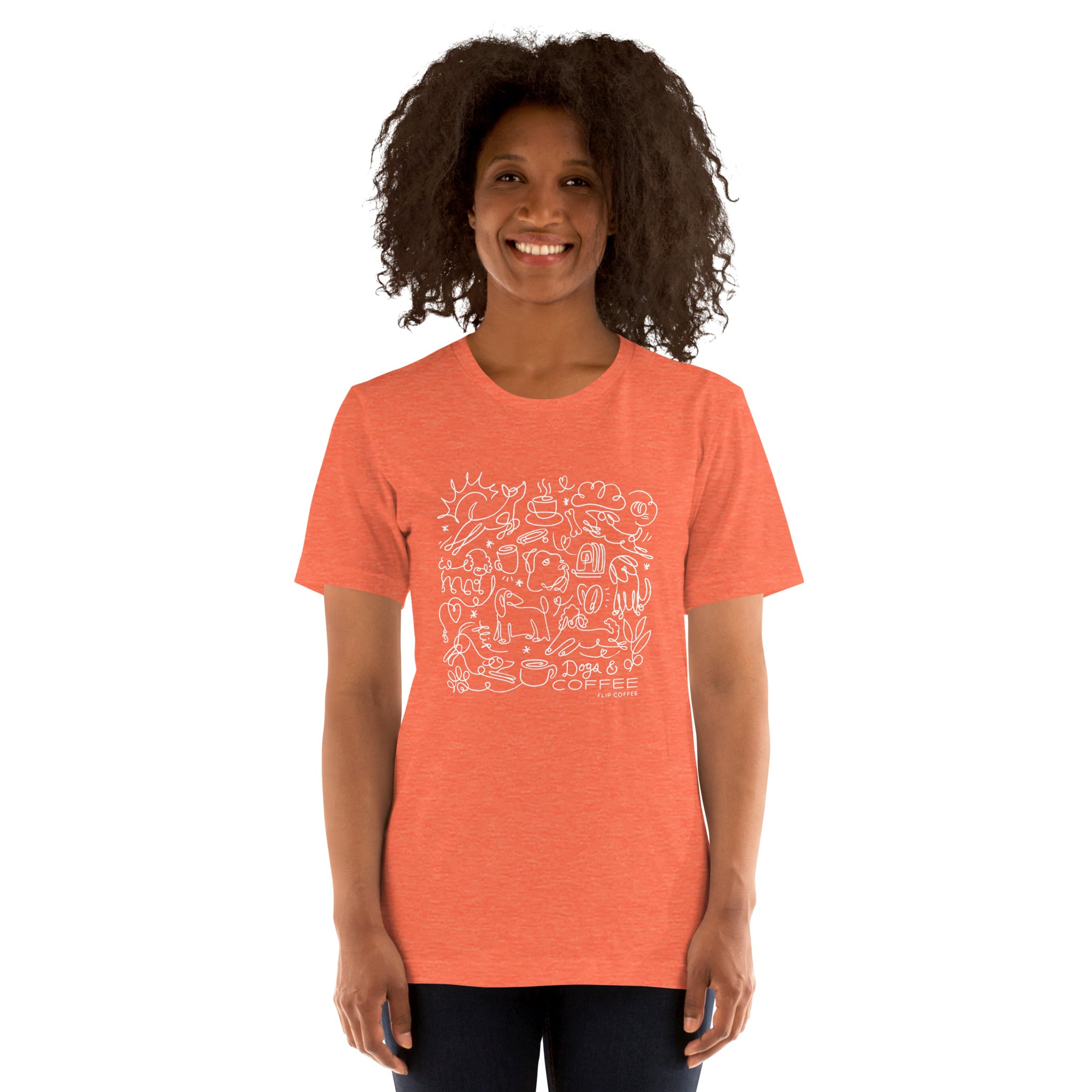 DOGS & COFFEE - Unisex t-shirt / Solid Dark