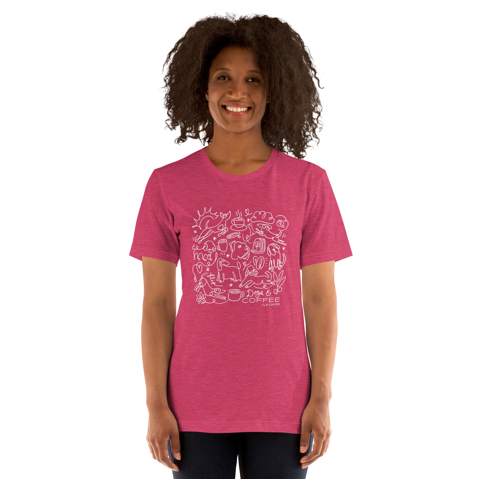 DOGS & COFFEE - Unisex t-shirt / Solid Dark