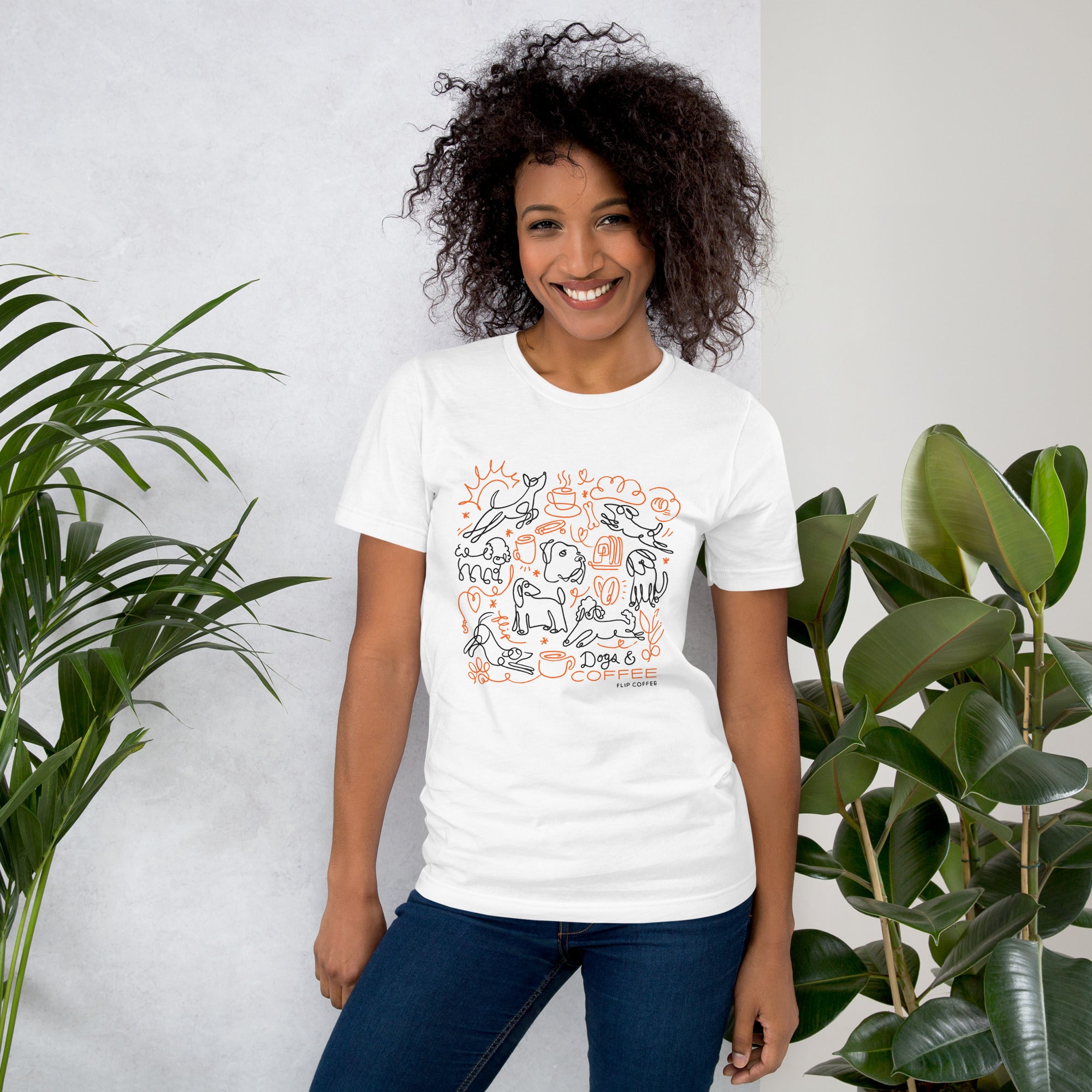 DOGS & COFFEE - Unisex t-shirt / Light