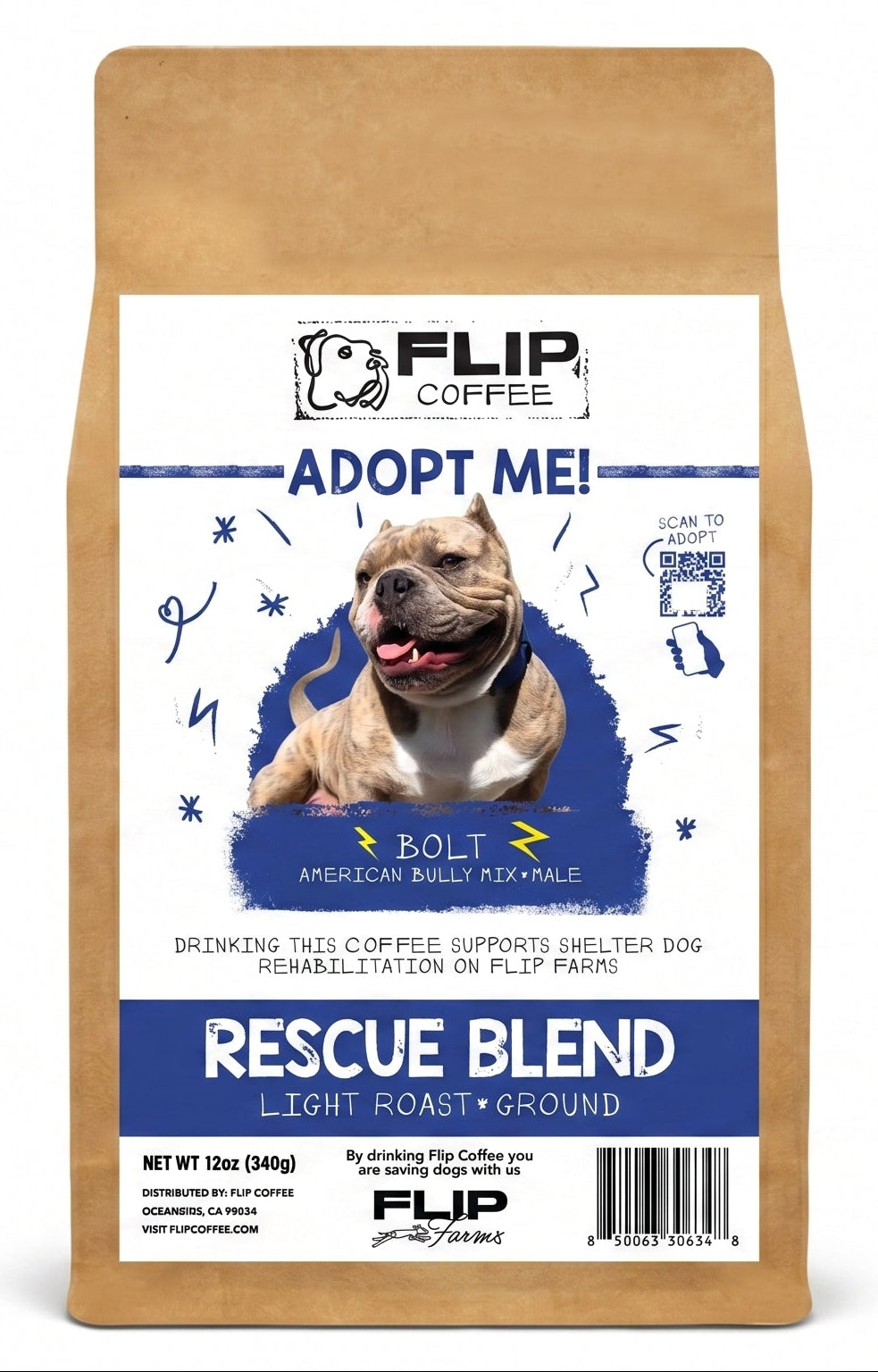 "Bolt" Rescue Roast - Ground 12oz Coffee Bag