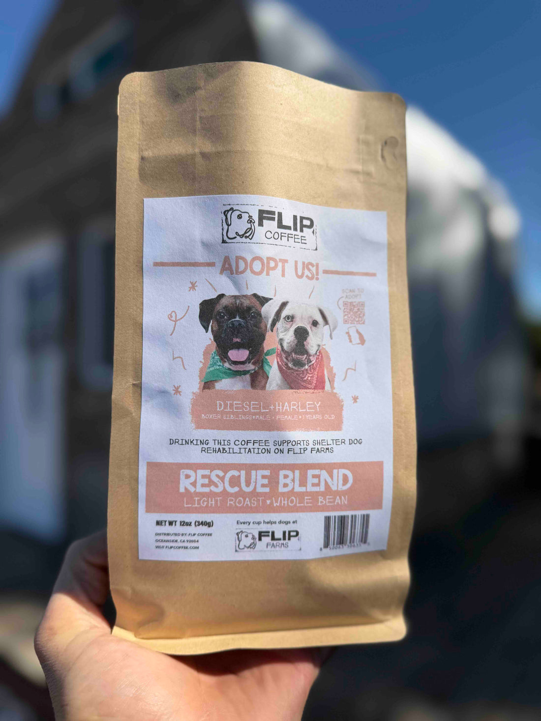 Rescue Blend Light Roast 12 oz  Coffee Bag