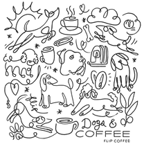 DOGS &amp; COFFEE - Unisex t-shirt / Solid Dark