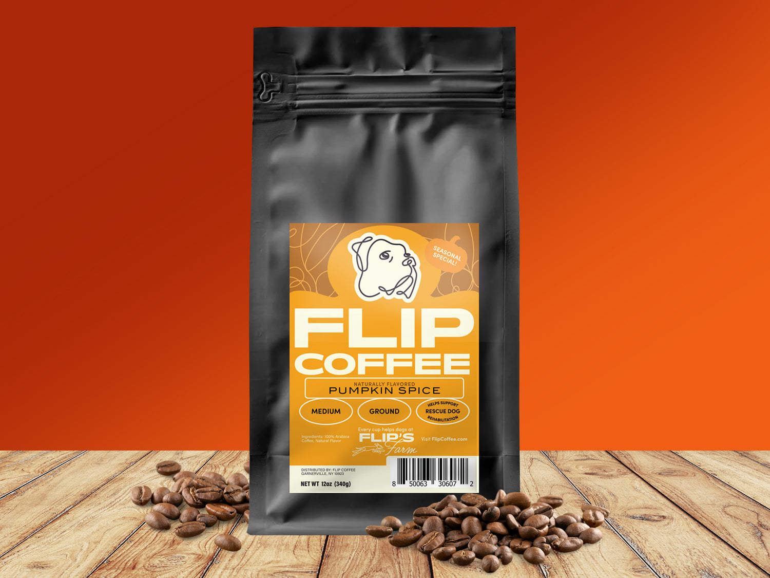 Pumpkin Spice Seasonal 12 oz  Coffee Bag