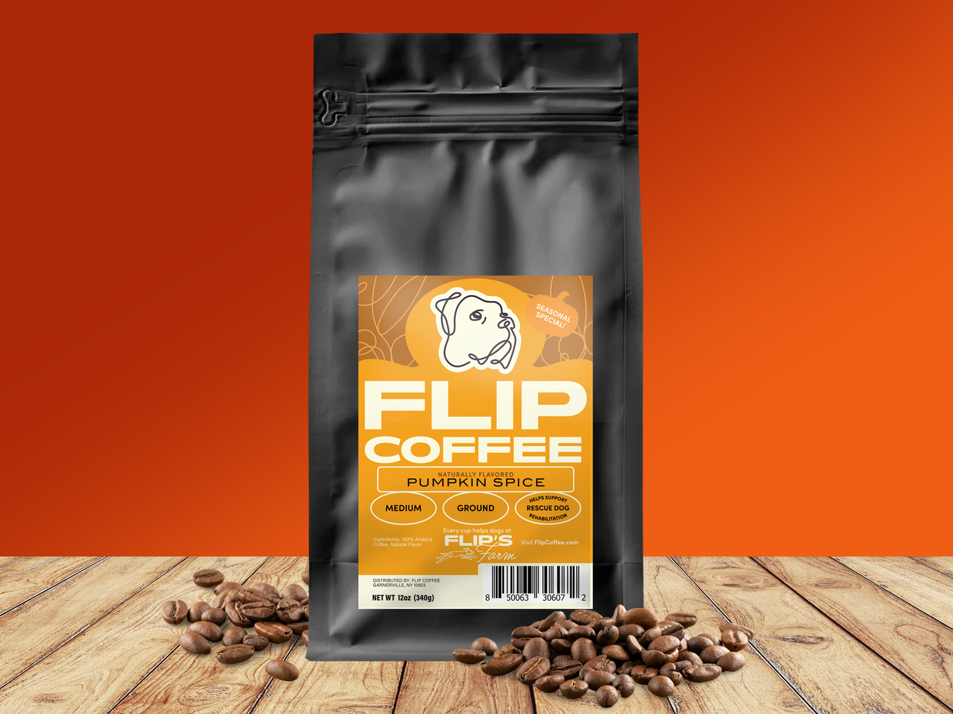 Pumpkin Spice Seasonal 12 oz  Coffee Bag