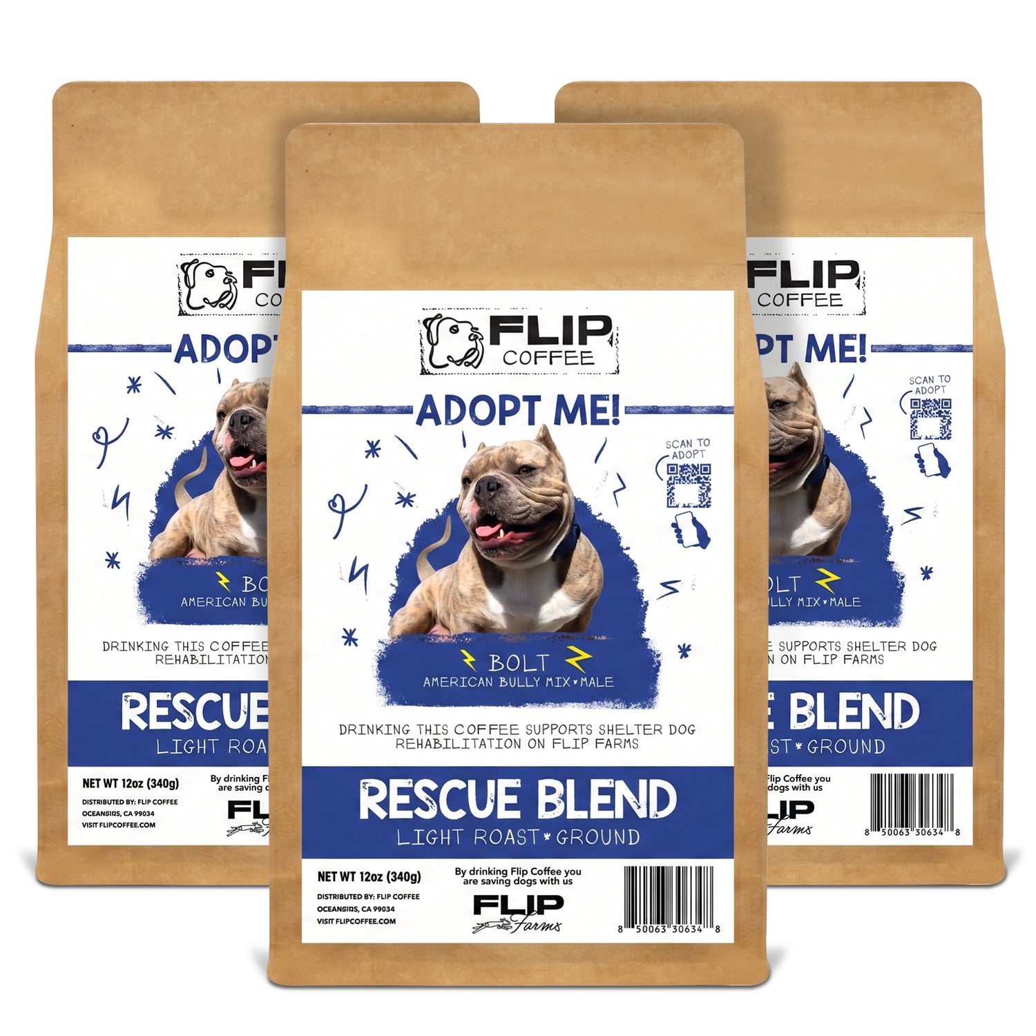 "Bolt" Rescue Roast - Ground 12oz Coffee Bag