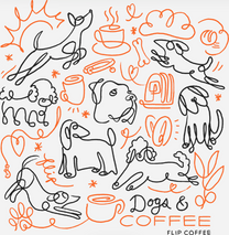 DOGS &amp; COFFEE - Unisex t-shirt / Light
