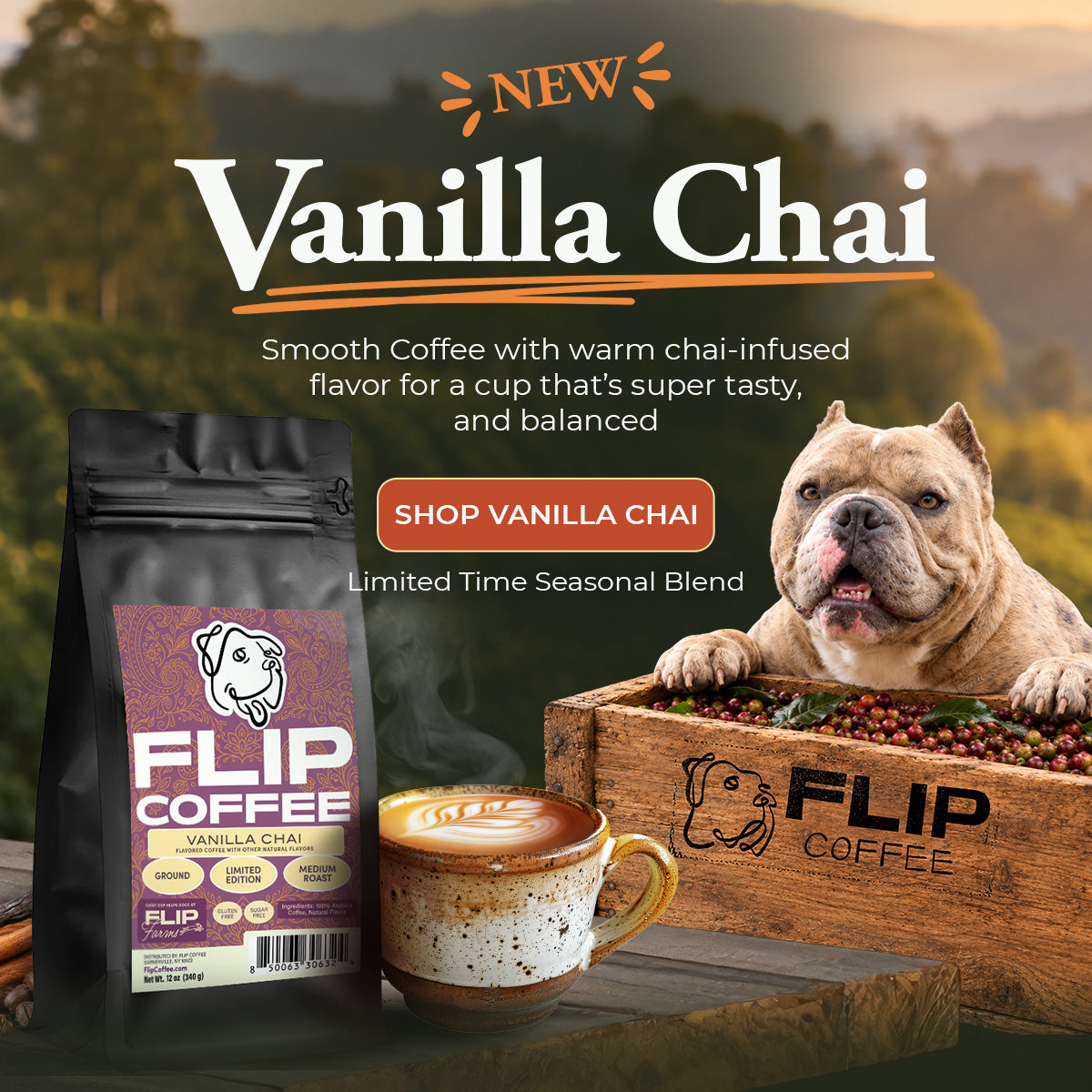 Vanilla Chai — Ground Coffee 12 oz