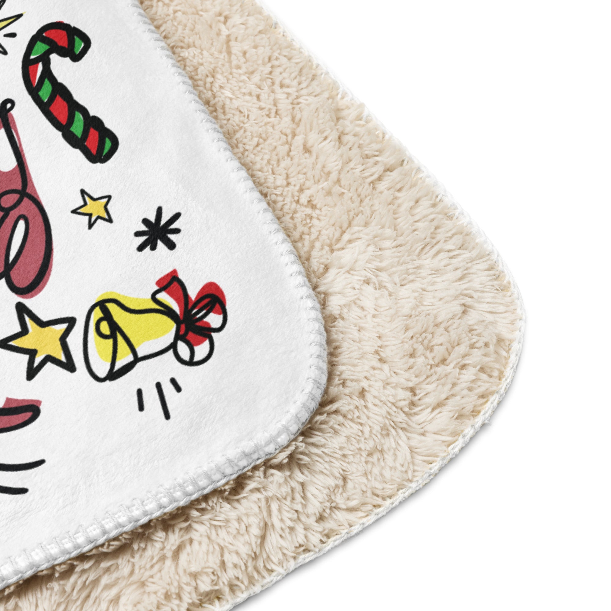 Flip Coffee Sherpa Blanket Holiday Edition - White