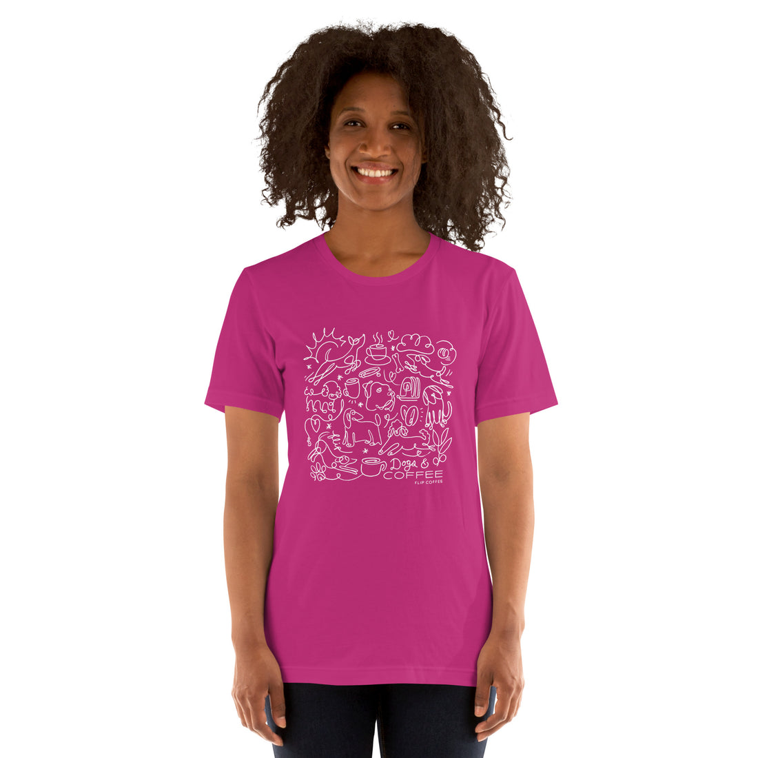 DOGS & COFFEE - Unisex t-shirt / Solid Dark